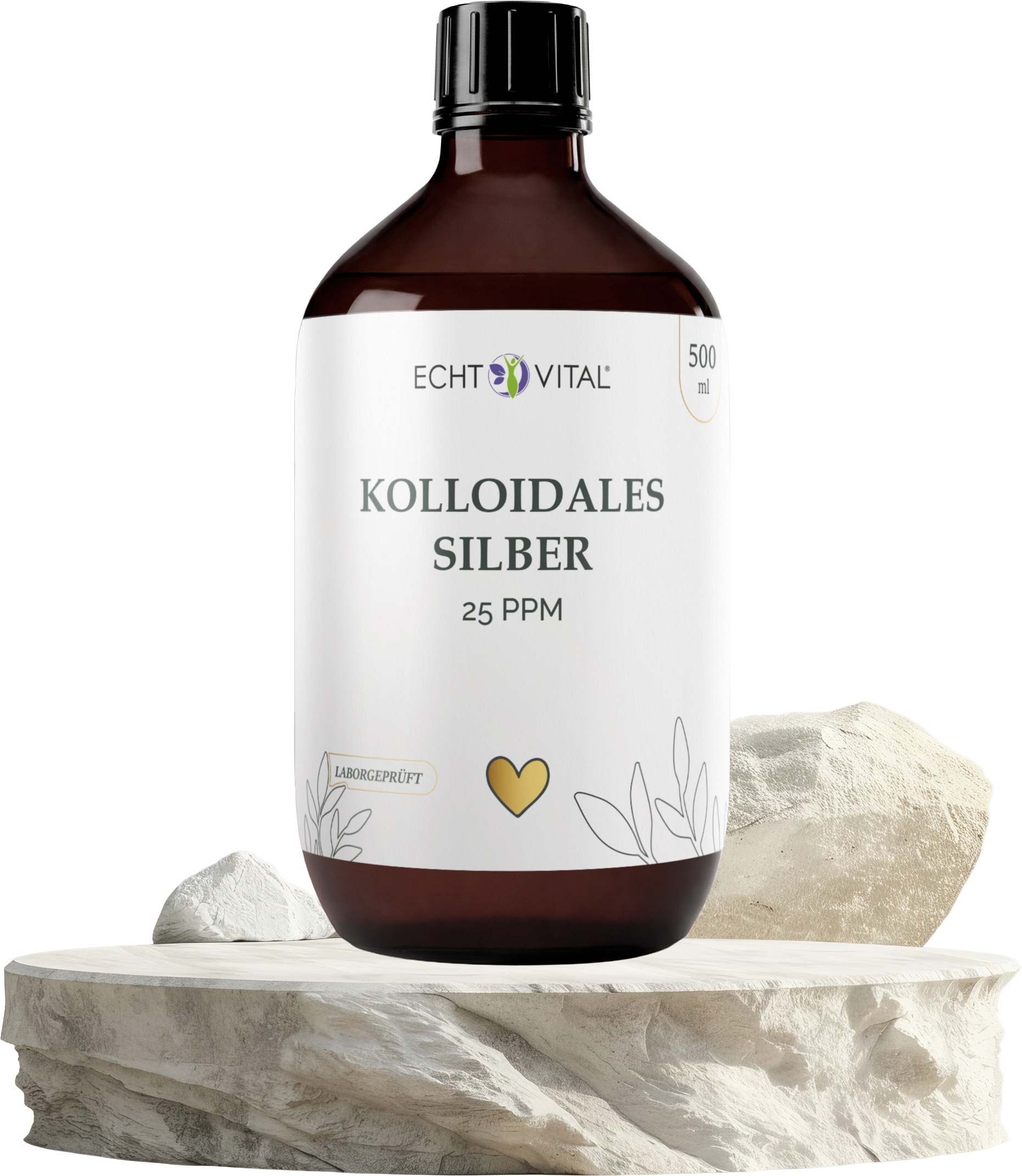 Kolloidales Silber, Kolloidales Silber 10 PPM, Flasche 500 ml, Laborprodukt, Silberlösung, kolloidales silber, kollodiales, silber, 25 ppm, laborgeprüft