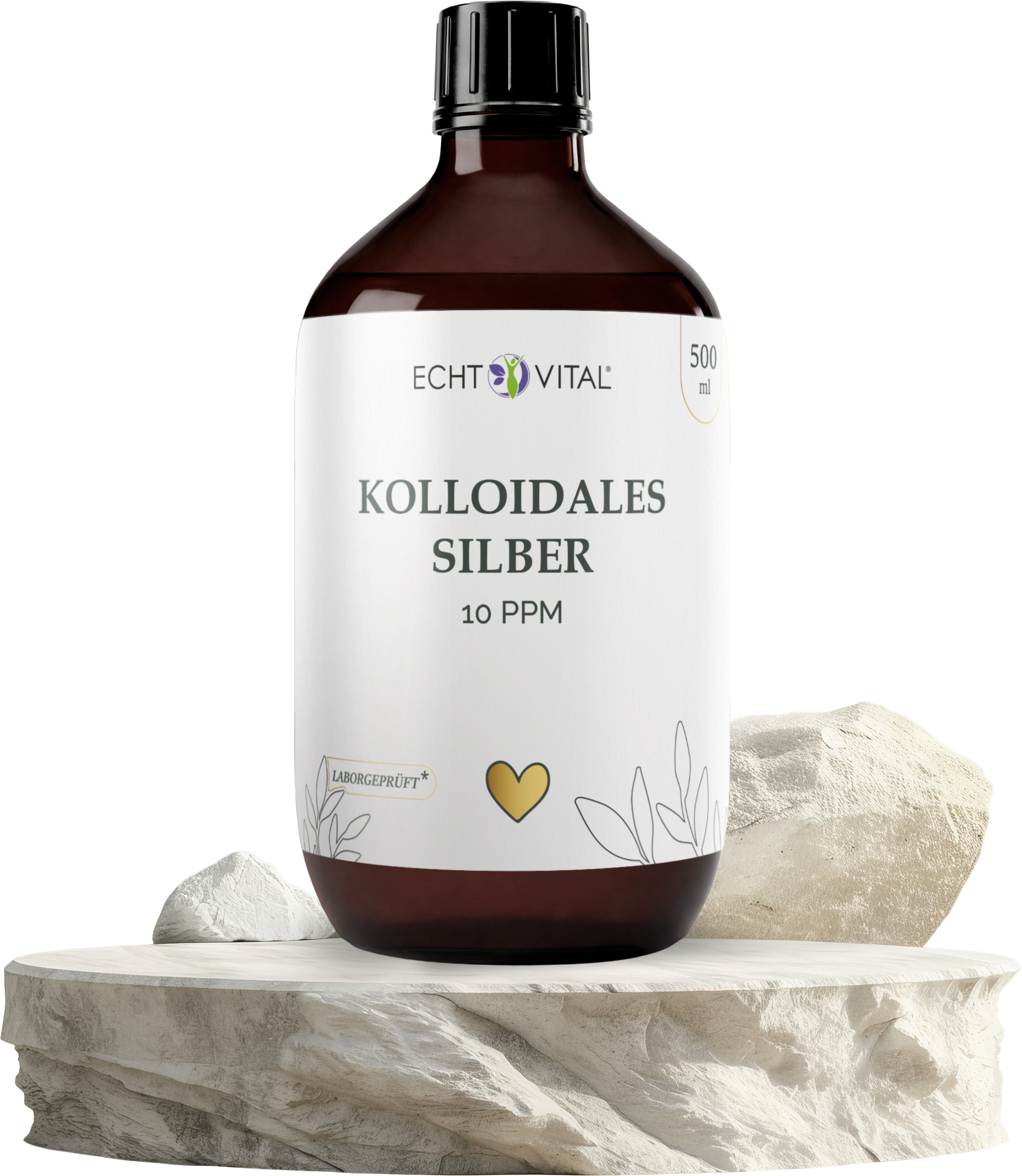 Kolloidales Silber, 500 ml, Arzneimitteltonik, 10 PPM, Laborgeprüft